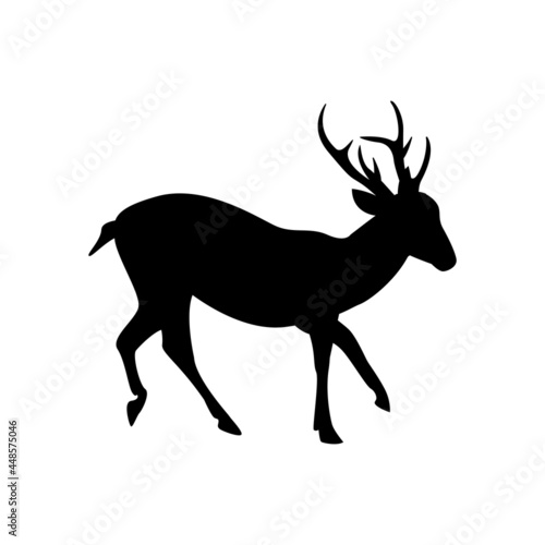 Deer silhouette icon design template vector isolated © haris