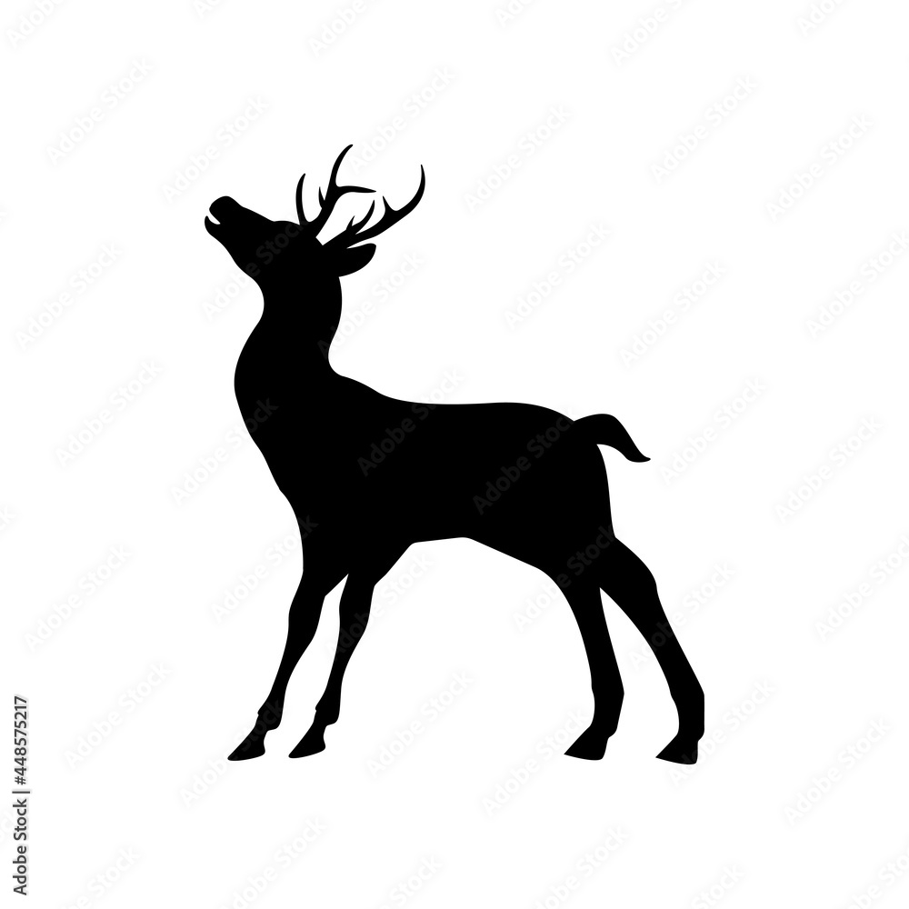 Deer silhouette icon design template vector isolated Deer silhouette icon design template vector isolated