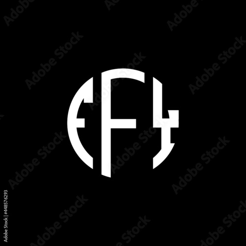 FFY letter logo design. FFY letter in circle shape. FFY Creative three letter logo. Logo with three letters. FFY circle logo. FFY letter vector design logo  photo