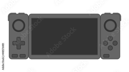 Abstract portable game console on white background. Vector illustration.