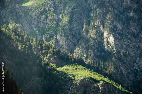 View of mountains, Dombay, Caucasus Mountains