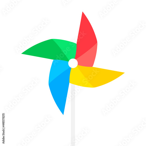 4 petal pinwheel icon. Clipart image isolated on white background