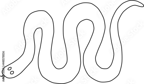 vector illustration of a simple snake outline