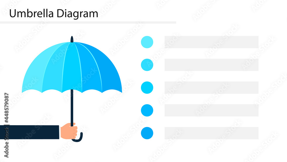 Umbrella Diagram template. Clipart image Stock-vektor | Adobe