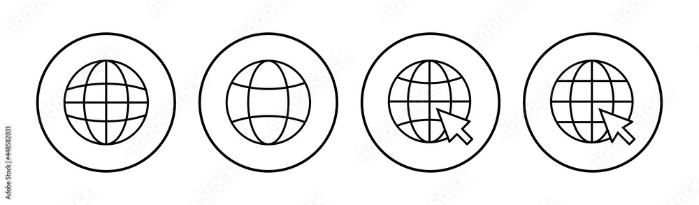 Web icon set. go to web icon. web click icon Web icon set. go to web icon. web click icon