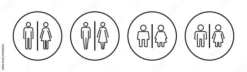 Toilet icon set. restrooms icon vector. bathroom sign. wc, lavatory Toilet icon set. restrooms icon vector. bathroom sign. wc, lavatory