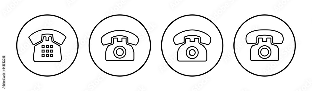 Telephone icon set. phone icon vector. Telephone icon set. phone icon vector.