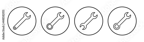 Wrench icon set. repair icon vector. tools icon vector