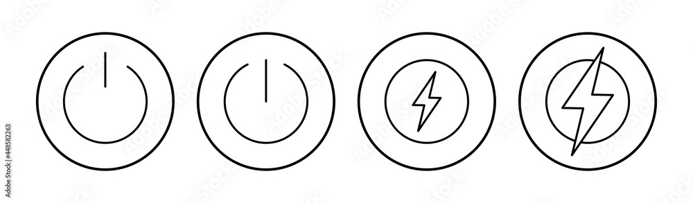 Power icon set. Power Switch Icon. Electric power Power icon set. Power Switch Icon. Electric power