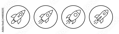 Rocket icon set. Startup icon vector.