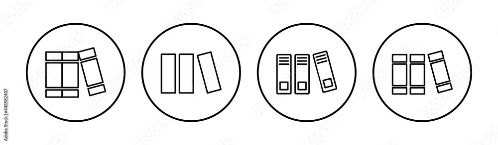 Library icon set. education icon vector Library icon set. education icon vector