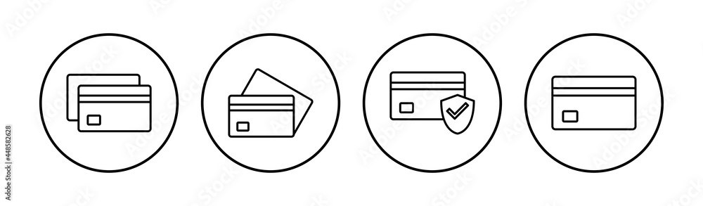 Credit card icon set. Credit card payment icon vector Credit card icon set. Credit card payment icon vector