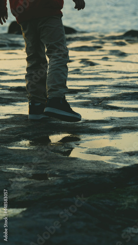 person in water