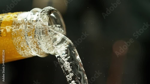 Schweppes close up pour