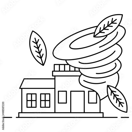 Hurricanes and Typhoons resistant properties Vector Icon Design, urban and suburban house Symbol, Real Estate and Property Sign, Apartment and Mortgage Stock illustration, cyclone proof house Concept