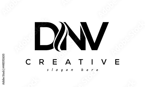 Letter DNV creative logo design vector	 photo