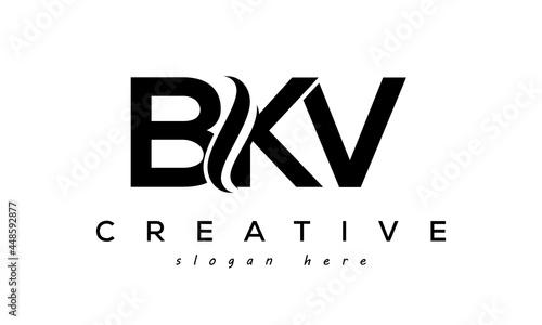 Letter BKV creative logo design vector	 photo