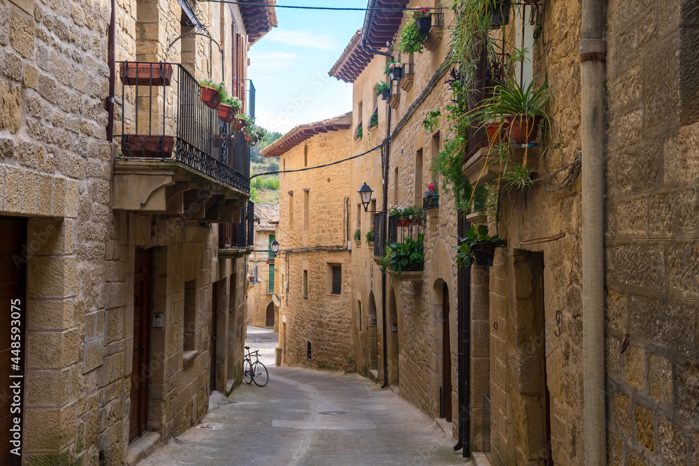 street of sos del rey catolico medieval town, Spain