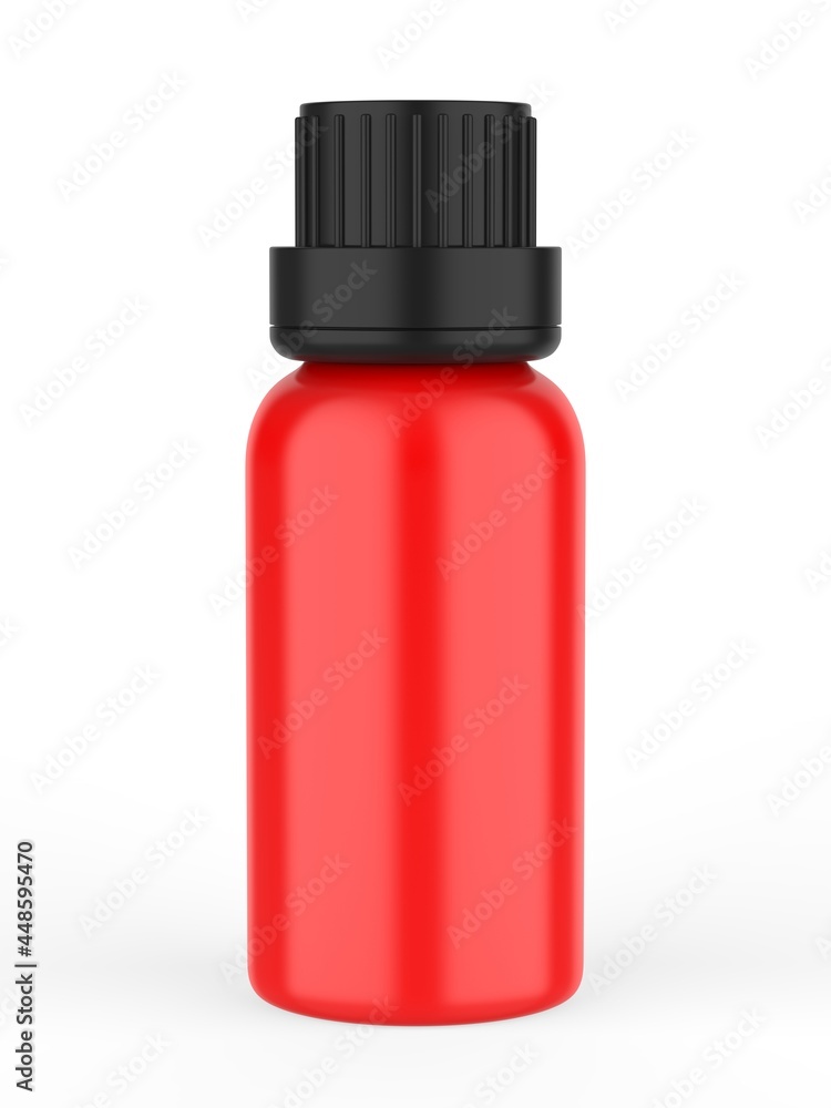 Blank mini screw cap bottle template, 3d render illustration. Blank mini screw cap bottle template, 3d render illustration.