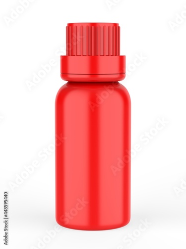 Blank mini screw cap bottle template, 3d render illustration.
