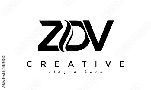 Letter ZDV creative logo design vector	 photo