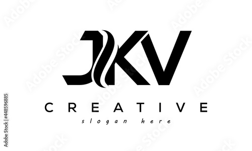 Letter JKV creative logo design vector	 photo