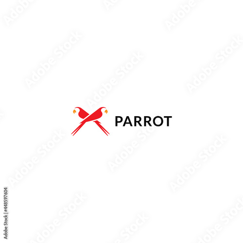 parrot vector logo design. logo template