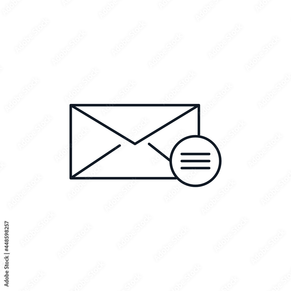 Mail thin line icon stock illustration. Simple Set of Email Line Icons. Message Mail thin line icon stock illustration. Simple Set of Email Line Icons. Message