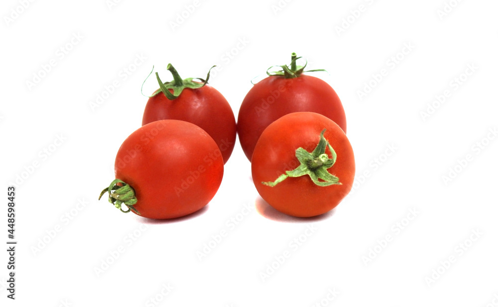 tomatoes are red on a white background, isolated, nature tomatoes are red on a white background, isolated, nature
