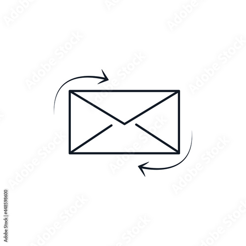 Mail thin line icon stock illustration. Simple Set of Email Line Icons. Message