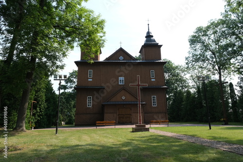 Tela Narew, Poland - July 12, 2021: Orthodox brown church