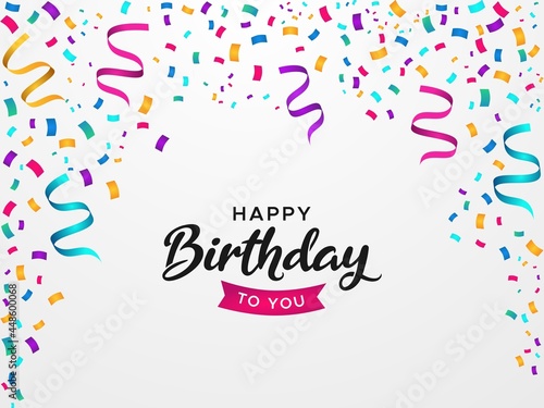 Happy birthday banner and card vector background