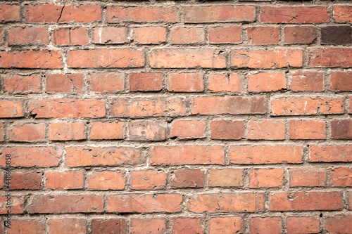 red brick with visible details. background or texture