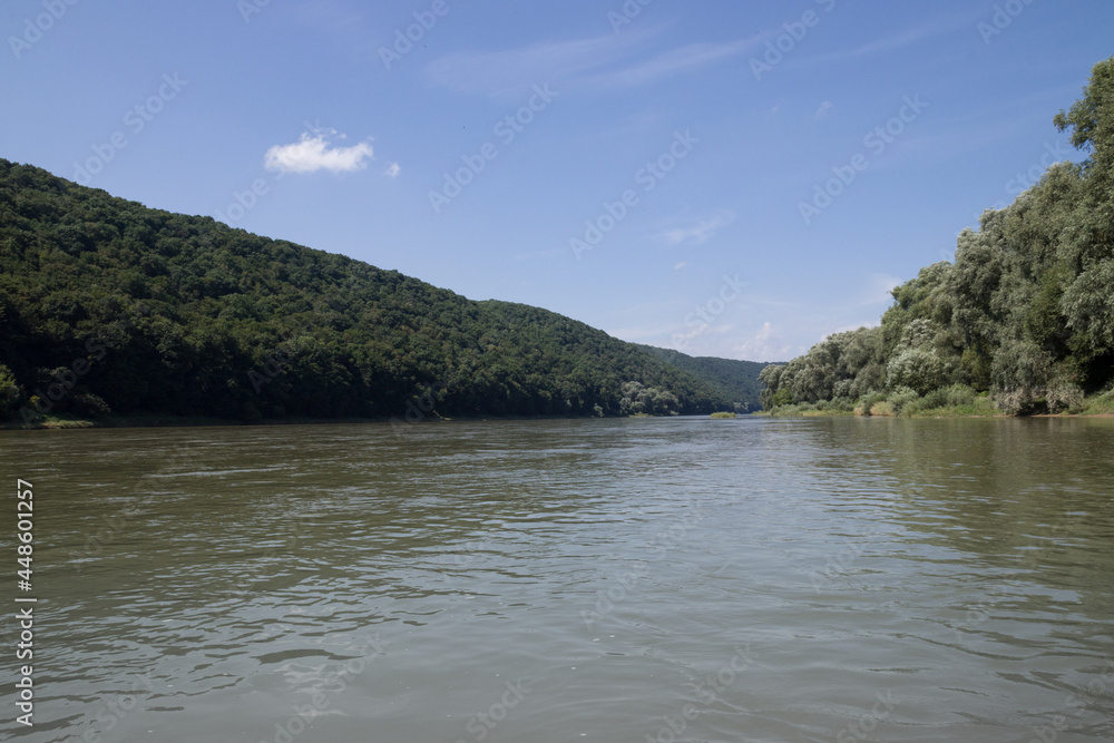 Dniester river in the middle of summer day Dniester river in the middle of summer day