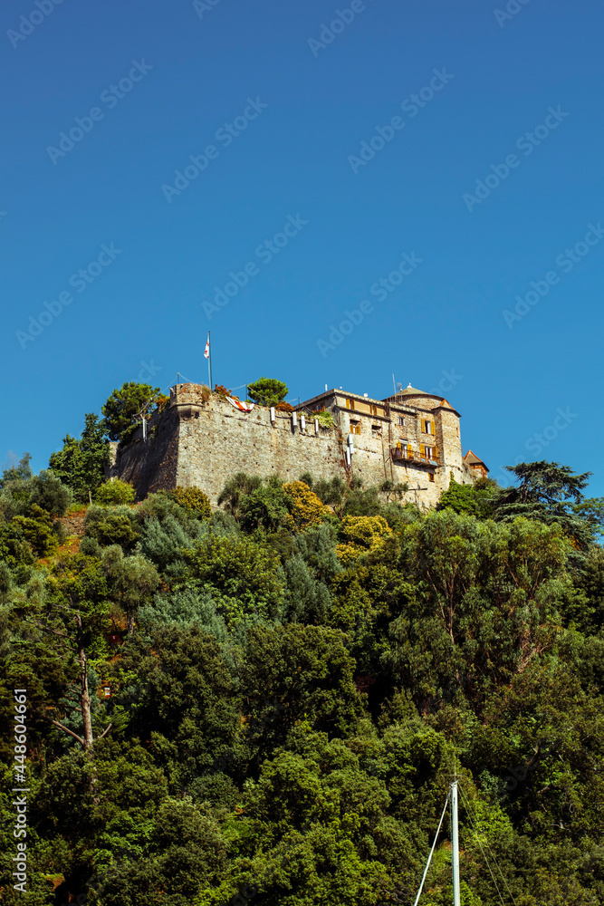 castle in the mountains of Portofino (castello brown)