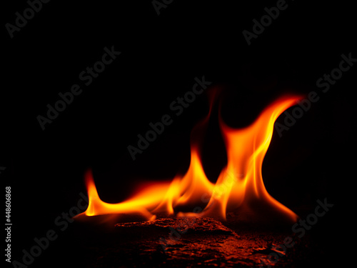 fire texture on black background