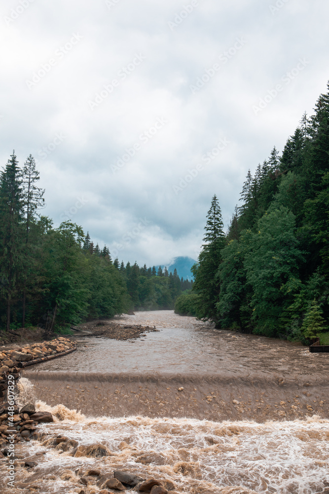 brown mountain river after storm brown mountain river after storm
