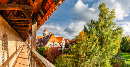 Stadtansicht von der Altstdt Nördlingen in Bayern