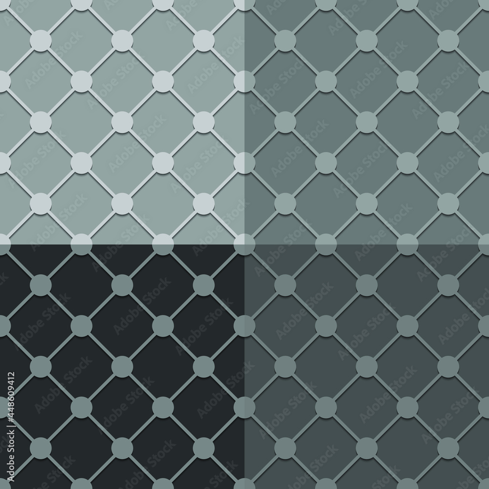 Naklejka premium Cage pattern. Seamless mesh and grid. Geometric vector endless background. Abstract seamless illustration for web design.