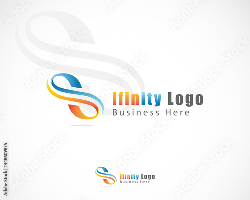 infinity logo creative business design modern color gradient