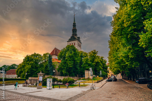 Beautiful view of Tallinn Old Town in a beautiful summer day, Estonia