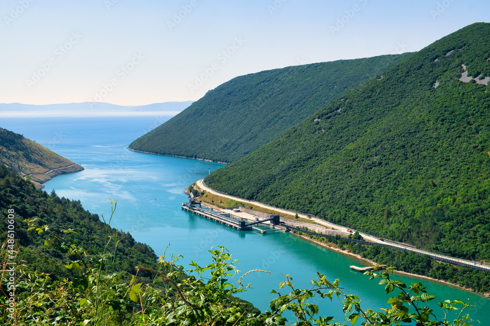Panoramic landscape of Croatia Adriatic sea coast on Croatia islands