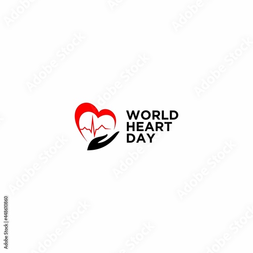 world heart day 2021 vector logo