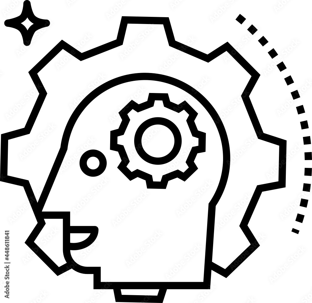 Brain process icon. Business concept icon style Brain process icon. Business concept icon style