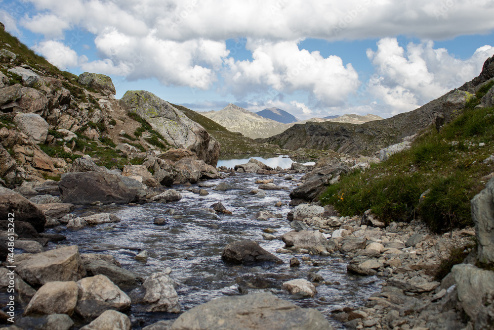 mountain landscape with river