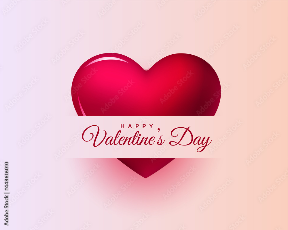 Happy Valentines Day Beautiful Card Design Background