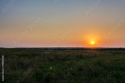 sunset over the lake