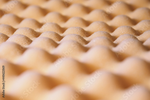 Fotografi Profiled orange foam in detail.