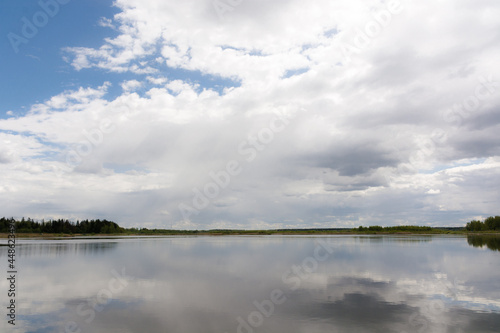 clouds over the river