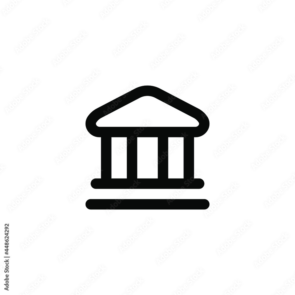 Bank icon vector isolated on white background Stock Vector | Adobe Stock